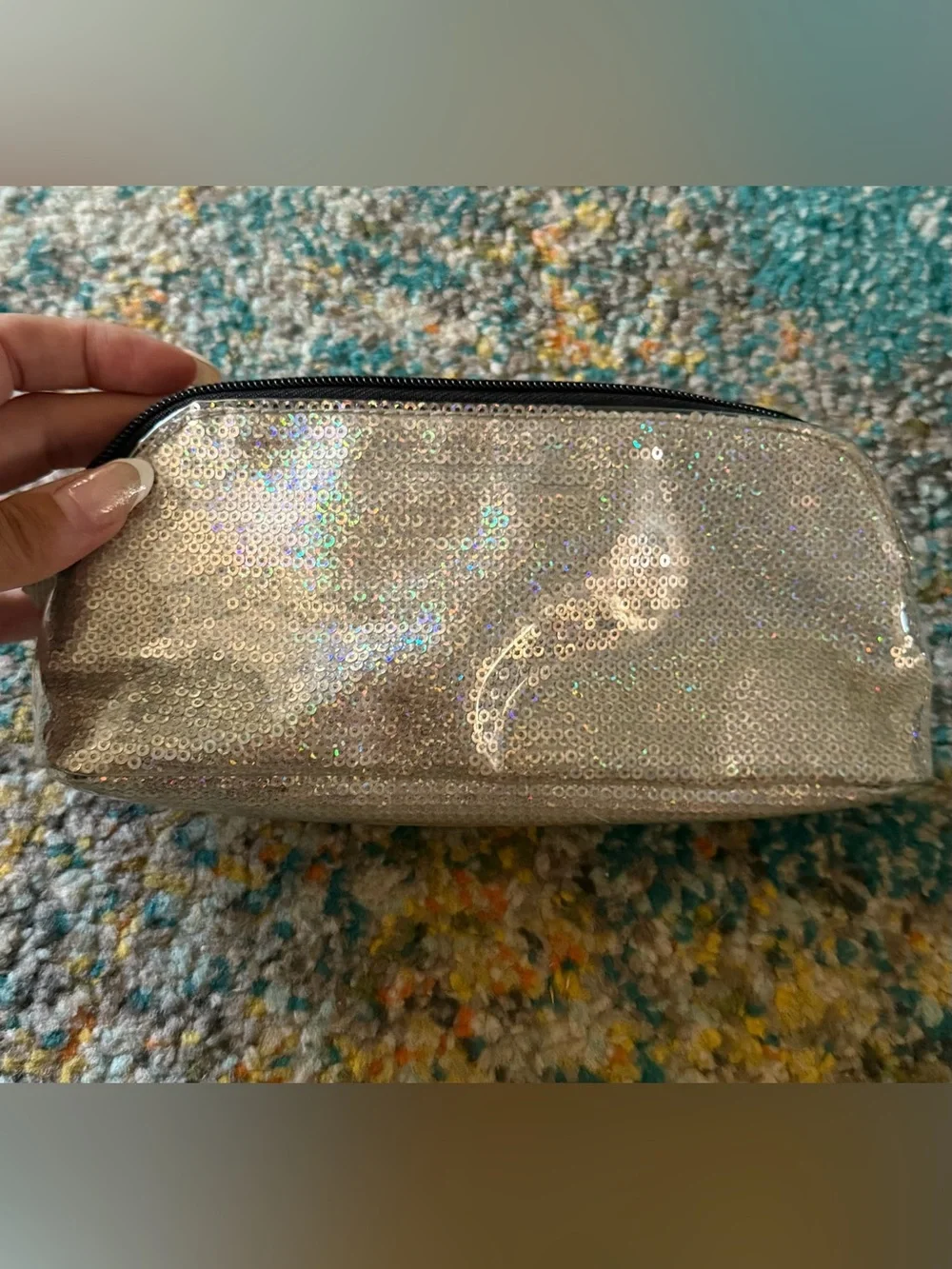 Set of Two Victoria's Secret Vinyl Cosmetic Bags